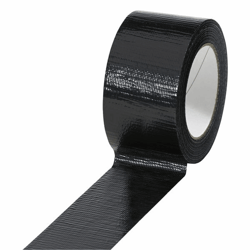 Textiellint, gekleurd, dikte 165 µm lengte 50 m, breedte 50 mm, VE = 18 rollen zwart