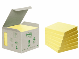 Memoblok Post-it Z-Note R330-1B recycled 76x76mm canary yellow