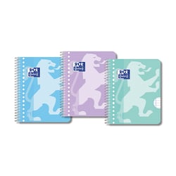 Collegeblok Oxford A5+ lijn pastel/pk3