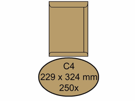 Envelop Quantore akte C4 229x324mm bruinkraft 250stuks