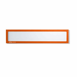 Magnetische infohoes voor titels, A4 liggend / A3 staand, 312x60 mm frame oranje, VE = 10 stuks