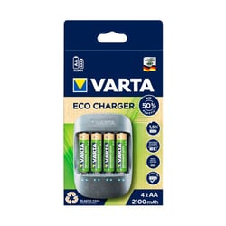 ECO CHARGER-lader incl. 4 AA oplaadbare batterijen (2100 mAh) vanaf 4 stuks
