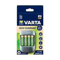 ECO CHARGER-lader incl. 4 AA oplaadbare batterijen (2100 mAh) vanaf 4 stuks