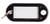 Sleutellabel 50x12mm zwart/pk 10
