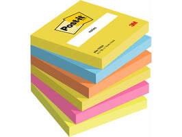Notitieblok Energetic 76x76mm ass/p6x100