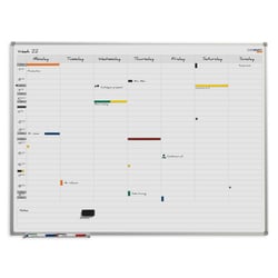 Weekplanner, neutraal met 7-dagen-indeling b x h = 1200x900 mm