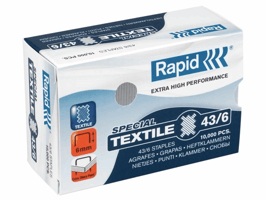 Nieten Rapid 43/6 textiel gegalvaniseerd strong 10000 stuks