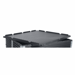 Deksel van gerecyclede ABS-kunststof voor l x b = 1200x1000 mm zwart artikel afbeelding
