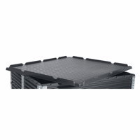 Deksel van gerecyclede ABS-kunststof voor l x b = 1200x1000 mm zwart