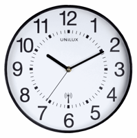 Unilux Maxi WAVE Wandklok, Radiografisch, ø 37,5 cm, Grijs, Zwart