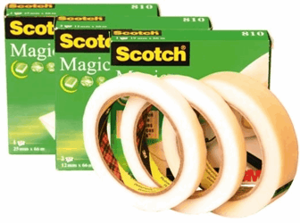 PLAKBAND 3M SCOTCH 810 12MMX66M MAGIC ONZICHTBAAR artikel afbeelding