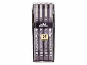 FINELINER ARTLINE TECHNISCH 0.1-0.3-0.5-0.7MM ZWART artikel afbeelding