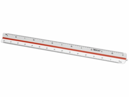 Westcott Roestvrijstalen schaalstok, 30 cm, zilver met rode lijn<BR>