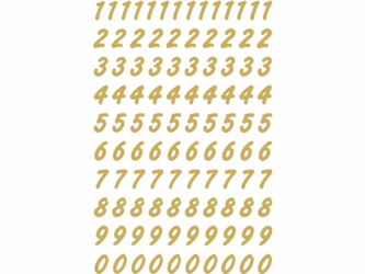 ETIKET HERMA 4151 GETALLEN 0-9 200ST GD/TRANSPARANT