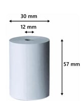 Pinrollen 57x30x12, 9 meter, thermorollen wit