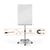 Nobo Diamond magnetisch mobiel glazen whiteboard wit 115,5 x 89 x 19,3 cm