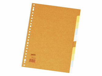 Staples Tabbladen gekleurd karton 23 rings, A4, 10 onbedrukte tabs (set 10 vel) artikel afbeelding