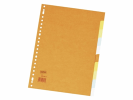 Staples Tabbladen gekleurd karton 23 rings, A4, 10 onbedrukte tabs (set 10 vel)