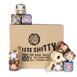 Toiletpapier The Good Roll The Panda Edition bamboe 2-laags 300 vel naturel