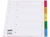 Staples Tabbladen gekleurd kunststof 11 rings, A4, bedrukte tabs, 1-5 (set 5 vel) artikel afbeelding