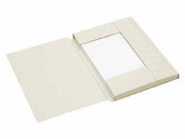 Dossiermap Secolor A4 3 kleppen 100% gerecycled karton 250 gr grijs
