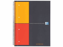 Oxford International notebook A4+, geruit 5 mm, 4-gaats (pak 5 stuks)