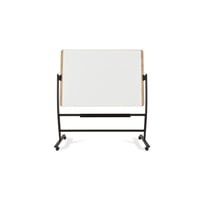 Mobiel whiteboard NATURAL staal, gelakt h x b x d = 1720x1620x640 mm