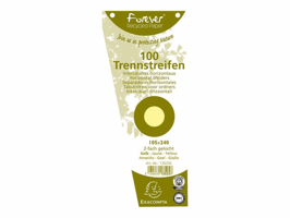 Exacompta Scheidingsstroken trapezium 180 g/m², gerecycleerd, met perforatie, geel (pak 100 stuks) [VERPAKKING100ST]
