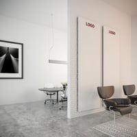 Whiteboard CURVE frameloos, met afgeronde hoeken