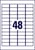 Etiket Avery L6009-20 45.7x21.2mm zilver 960stuks