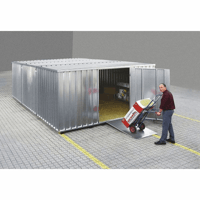 Materiaalcontainer-combinatie verzinkt, zonder houten vloer 3 modules, uitwendige breedte 3100 mm
