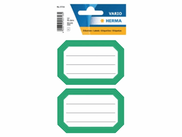 Etiket HERMA 5716 82x55mm schrift groene rand 12 stuks