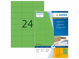 Herma Gekleurde etiketten 70x37 mm, groen (pak 2400 stuks) artikel afbeelding
