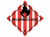 Gevarenetiket A23, 100X100mm wit opdruk zwart-rood. Klasse 4 Inflammable Solid artikel afbeelding