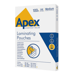 APEX Lamineerhoezen A4 125mic. Pak à 100 vellen
