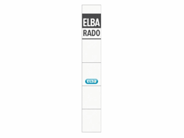 Rug-insteekkaart Elba Rado smal 24x159mm wit 10 stuks