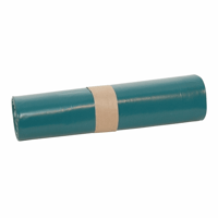 Zakken. Materiaal LDPE. Breedte 80 cm x Lengte 120 cm. Inhoud 160 liter. Dikte 70 micron. Kleur Blauw. Verpakt per 20 rol á 10 zakken