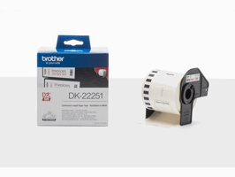 Brother DK-22251 doorlopende labelrol, zwart/rood