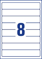 Rugetiket Avery Zweckform smal 34x192mm zelfklevend wit