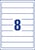 Rugetiket Avery Zweckform smal 34x192mm zelfklevend wit
