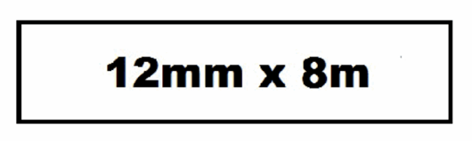 LABELTAPE QUANTORE TZE-231 12MMX8M WIT/ZWART artikel afbeelding