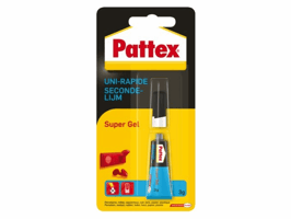 Secondelijm Pattex super gel tube 3gram op blister