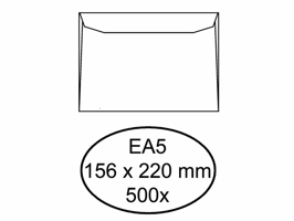 Envelop Quantore bank EA5 156x220mm wit 500stuks