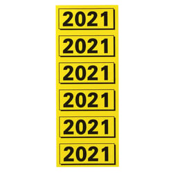 Rugetiket Elba 2021 geel met zwarte opdruk artikel afbeelding