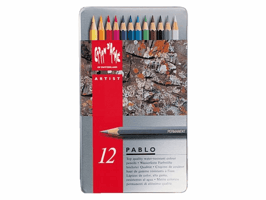 Kleurpotloden Caran d'Ache Pablo assorti blik à 12stuks