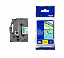 Brother TZe tape voor P-Touch 18 mm, zwart op groen