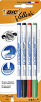 Viltstift Bic 1721 whiteboard rond 1.5mm blister à 4 stuks assorti