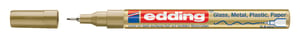 Viltstift edding 780 lakmarker rond 0.8mm goud en zilver blister à 2 stuks