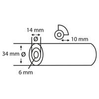 Copenhagen Pro Schuim super fijn Aflakroller, 11 cm, Beugelzijde rond, (2 stuks)