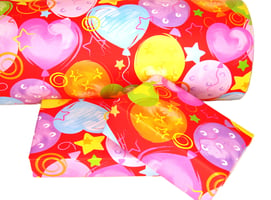 50cm x 150 mtr. gecoatpapier 65gram, design harten/ballonnen